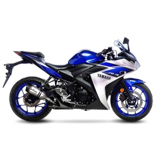 Leovince LV One Pro RVS Einddemper met E-keur Yamaha YZF R3 2015-2020